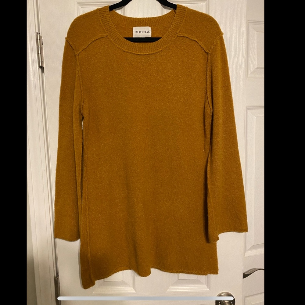 Tunic length sweater